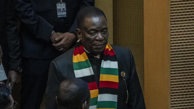 Zimbabwe President Emmerson Mnangagwa